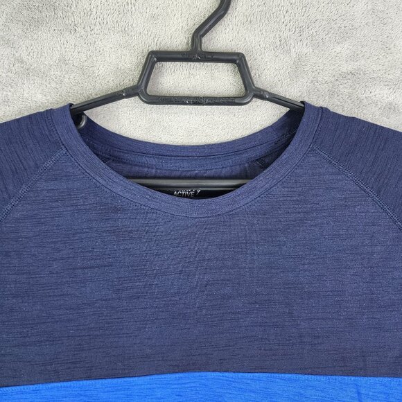 Men's Blue Gray Colorblock Old Navy Active Athletic Shirt Breathe On Size XL - Picture 4 of 9
